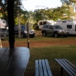 Blackall Caravan Park -Camp Kitchen at Dusk